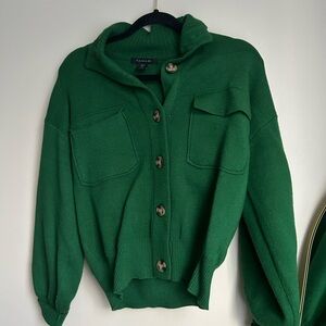 Hunter Green Tahari Knit Sweater.
